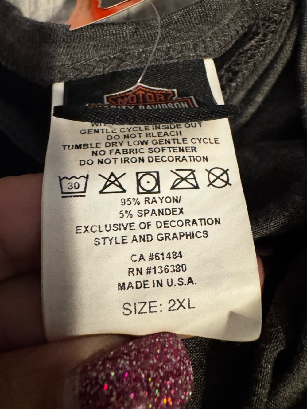 Harley Davidson Women’s Black/Gray Tank Top NWT Size 2XL Fort Bragg Dealership - Picture 9 of 11